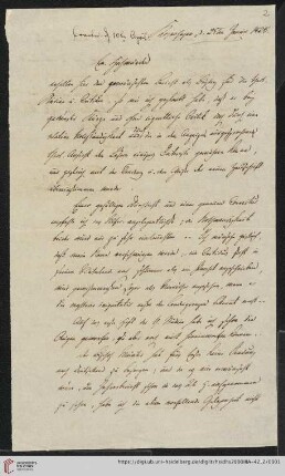 Korrespondenz Henrik Nicolai Clausen / Carl Ullmann: Brief von Henrik Nicolai Clausen an Carl Ullmann
