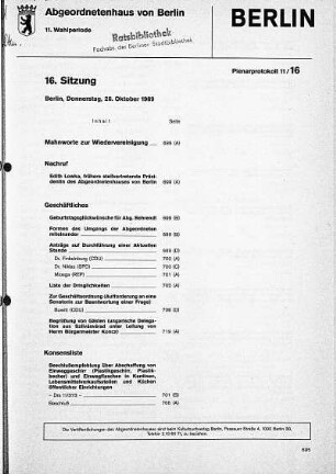 Nr. 16, 26. Oktober 1989