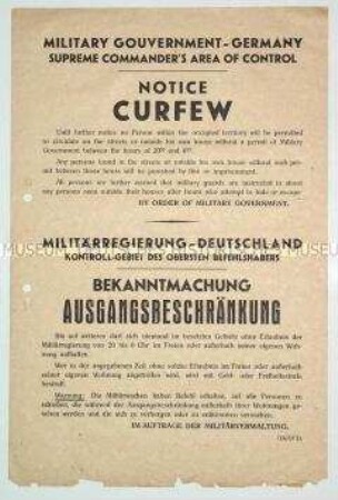 Amtliche Bekanntmachung der Stadt Weimar zur Ausgangsbeschränkung