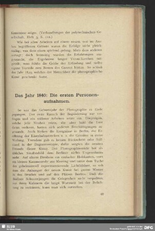 Das Jahr 1840: Die ersten Personenaufnahmen