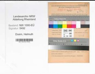 Entnazifizierung Helmuth Doern, geb. 09.03.1901 (Geschaeftsfuehrer)