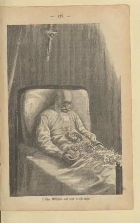 Kaiser Wilhelm auf dem Sterbebette