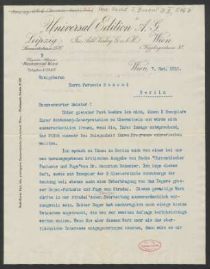 Brief an Ferruccio Busoni : 07.11.1910