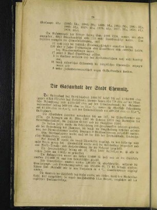 Die Gasanstalt der Stadt Chemnitz