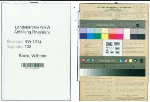 Entnazifizierung Wilhelm Baum , geb. 11.06.1901 (Maurer)