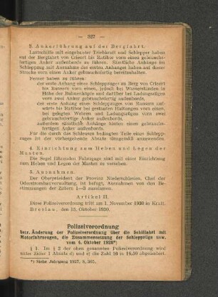 Polizeiverordnung