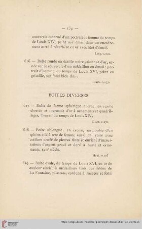 Boites Diverses (Nr. 617 - 632)
