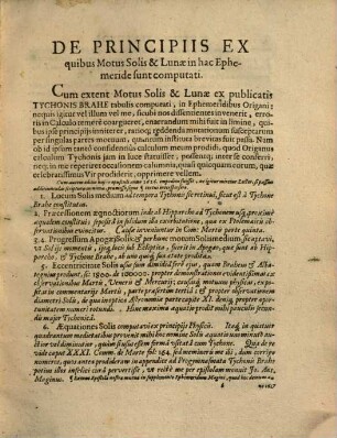 Ephemerides Novae Motuum Coelestium, ab anno vulgaris aerae MDCXVII. : Ex Observationibus potissimum Tychonis Brahei, Hypothesibus Physicis, & Tabulis Rudolphinis; Ad Meridianum Uranopyrigicum in freto Cimbrico, quem proxime circumstant Pragensis, Lincensis, Venetus, Romanus, [1,1]