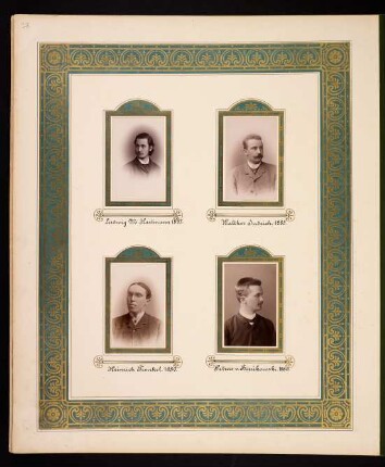 Ludwig M. Hartmann. 1885, Walther Iudeich. 1885, Heinrich Frenkel. 1886, Petrus v. Bienkowski. 1886