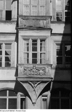 Erker und Fassade des Barthels Hof