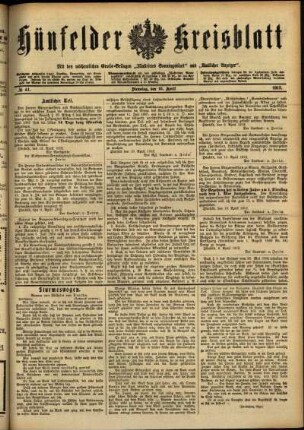 Ausgabe vom Dienstag, den 16. April 1912.
