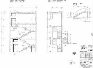 Stuttgart Hbf: Empfangsgebäude BASA-Gebäude Schalplan Treppe zw.Achse Y-Z und 1-4