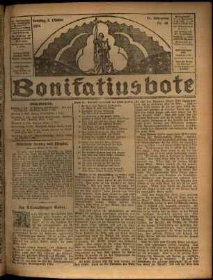 Erste Ausgabe vom Sonntag, den 05. Oktober 1924.