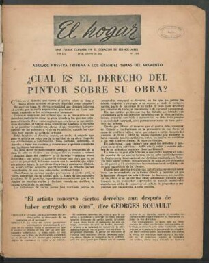 ¿Cuál es el derecho del pintor sobre su obra? : Abrimos nuestra tribuna a los grandes temas del momento