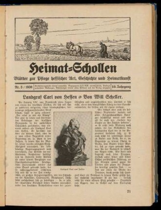 Heimat-Schollen 10. Jahrgang, Nr. 3, 1930