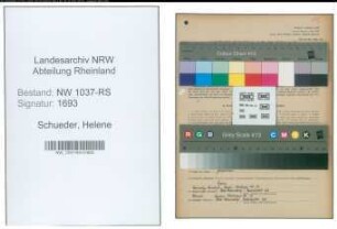Entnazifizierung Helene Schueder , geb. 24.05.1886 (Postsekretaerin)