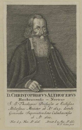 Bildnis des Christophorvs Althofervs