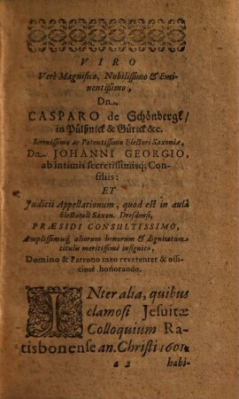 Disputationum Anti-Iesuiticarum, Francisco Costero, Roberto Bellarmino & Martino Becano, potissimum oppositarum, ... tomus ..., 1