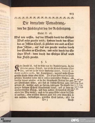 Die dreyzehnte Betrachtung [...]