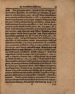Disquisitio De Procuratore Substituto : = Vom Affter-Anwald