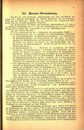 III. Staats-Verwaltung.
