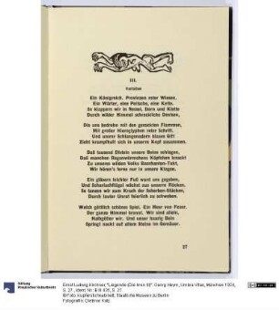 "Liegende (Die Irren III)". Georg Heym, Umbra Vitae, München 1924, S. 27.