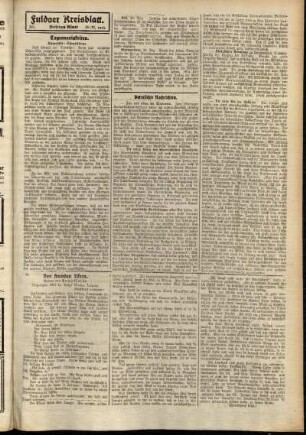 Dritte Ausgabe vom Mittwoch, den 31. Dezember 1913.