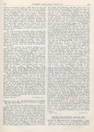 150-151 [Rezension] Jahrbuch für Brandenburgische Kirchengeschichte ; 1939