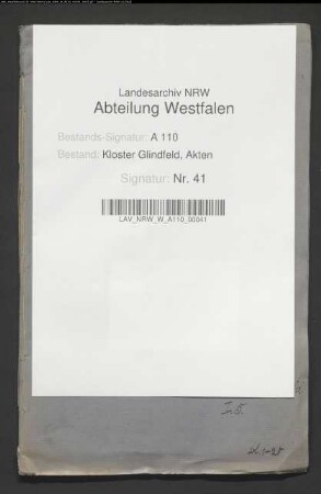 Vereinigung der Pfarrei Medebach mit der Kanonie Glindfeld.