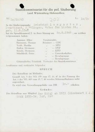 Lamparter, Friedrich