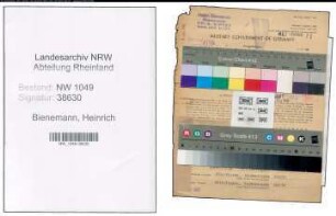 Entnazifizierung Heinrich Bienemann , geb. 17.02.1891 (Baumeister)