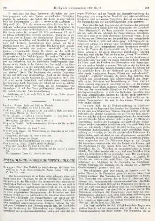 781-783 [Rezension] Ringger, Peter D., Das Weltbild der Parapsychologie