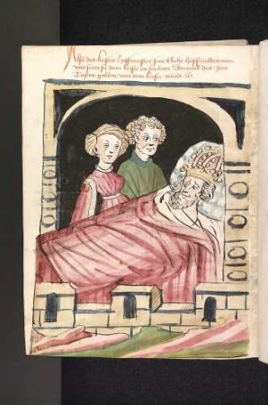 (Castelle erzählt) Die Fabel vom grausamen Kaiser und seinem Hofmeister (Senescalus/ Roma): Der Marschall bringt seine Frau um tausend Gulden an das Bett des Kaisers