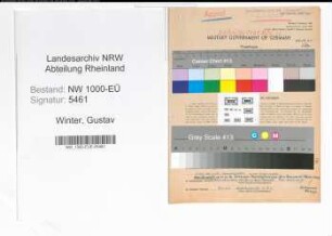 Entnazifizierung Gustav Winter, geb. 14.06.1900 (Revisor)