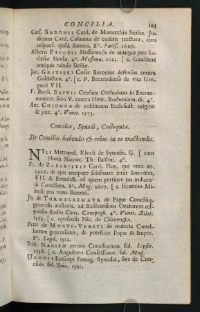 105-112, Concilia, Synodi, Colloquia.