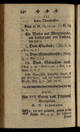 DXCIX. Am XVII. Sonnt. nach Trinitatis. Evangelium.