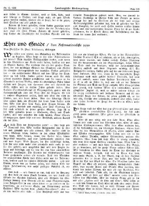Ehre und Gnade : Zum Reformationsfeste 1936