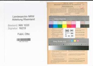 Entnazifizierung Otto Fabri , geb. 02.05.1922 ()