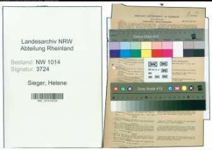 Entnazifizierung Helene Sieger , geb. 19.02.1921 (Schaffnerin)