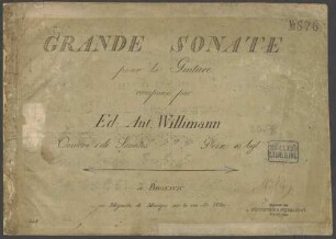 Grande sonate pour la guitare