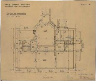 Fischer, Theodor; München - Laim; Haus Schätz - Grundriss UG