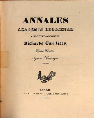 Annales Academiae Leodiensis. 1826/27 (1829)