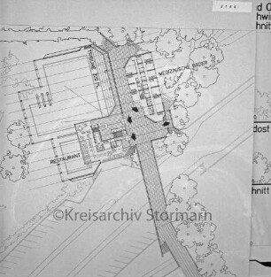 Bauplan eines Entwurfes für das Hallenbad Bad Oldesloe