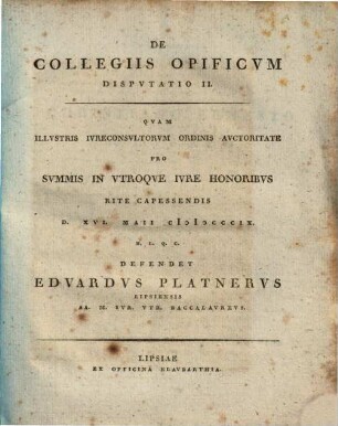 De collegiis opificum, 2