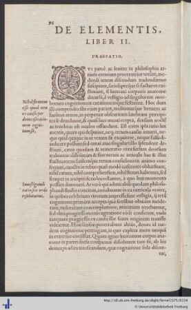 Liber II. De Elementis.