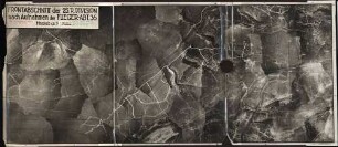 Foto eines Frontabschnitts der 25. R. Division bei Vacherauville nördlich von Verdun (Luftbild)