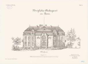 Oberbergamt, Bonn: Westansicht 1:100