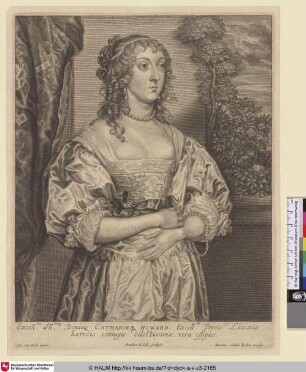 Dominae Catharinae Howard [Porträt der Katherine Livingston; Katherine Howard, Countess of Newburgh, Lady d'Aubigny; Portret van Katherine Howard]
