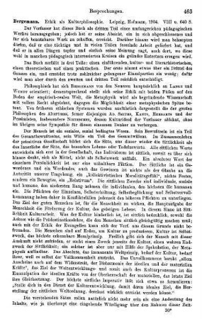 463-465, Bergemann, Ethik als Kulturphilosophie, 1904