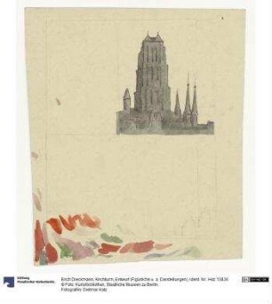 Kirchturm, Entwurf (Figürliche Darstellungen)